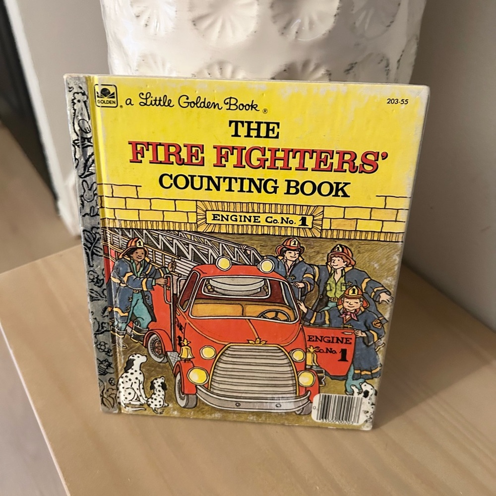Vintage 1983 The Fire Fighters' Counting Book Little Golden Book